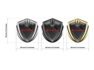 Dacia Emblem Silikon Abzeichen Renn Look Glänzend Finish
